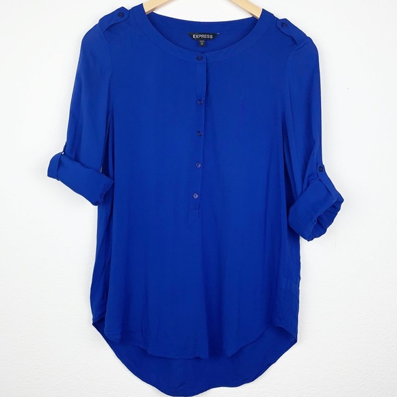 Express Royal blue button-down - Picture 1 of 4